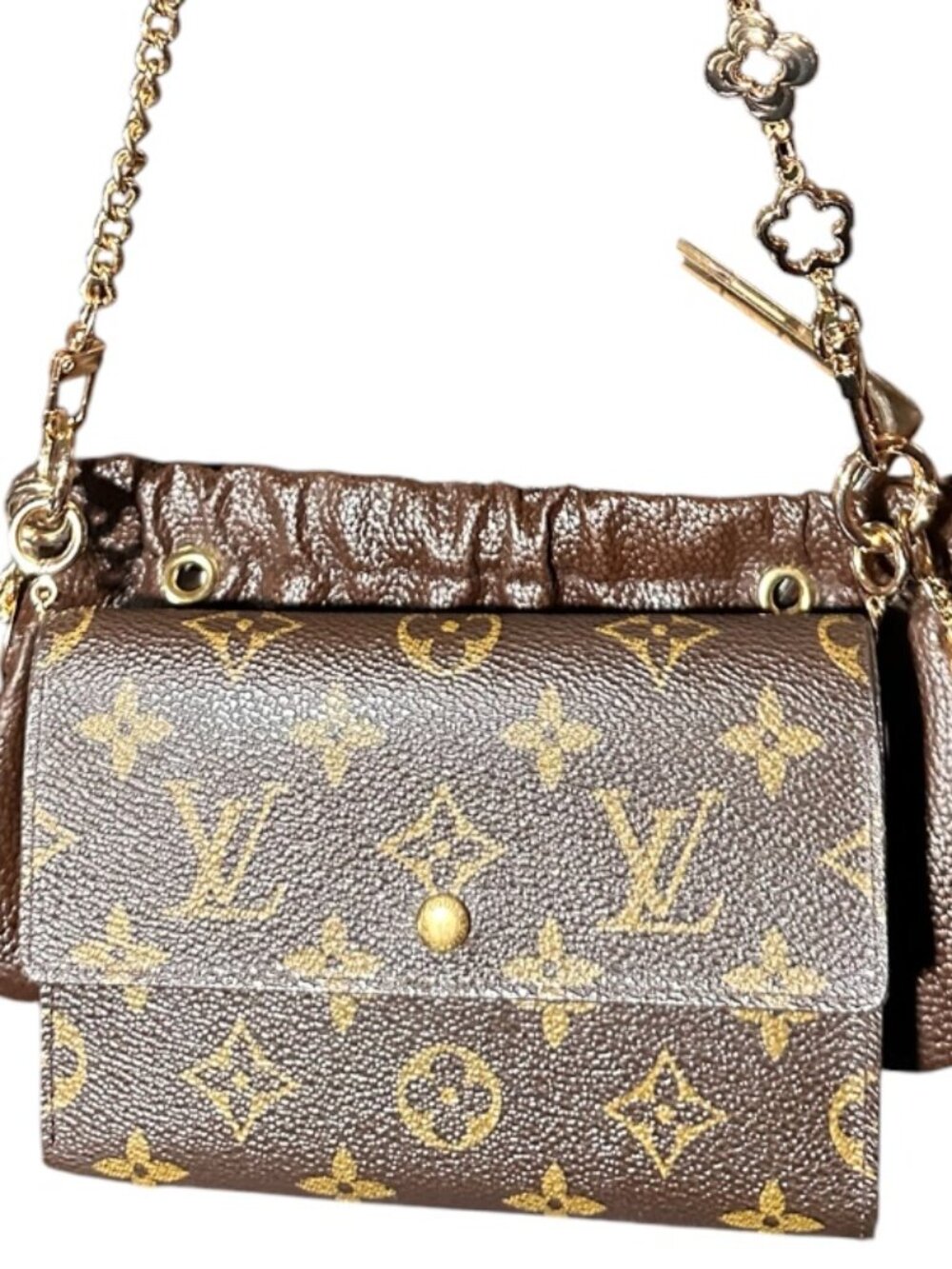 Louis Vuitton Brown Monogram Compact Sarah Snap Wallet